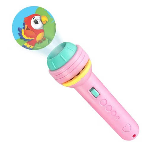 Projection flashlight children's educational early learning light-up toy baby fun slide projector creative starry sky projector light