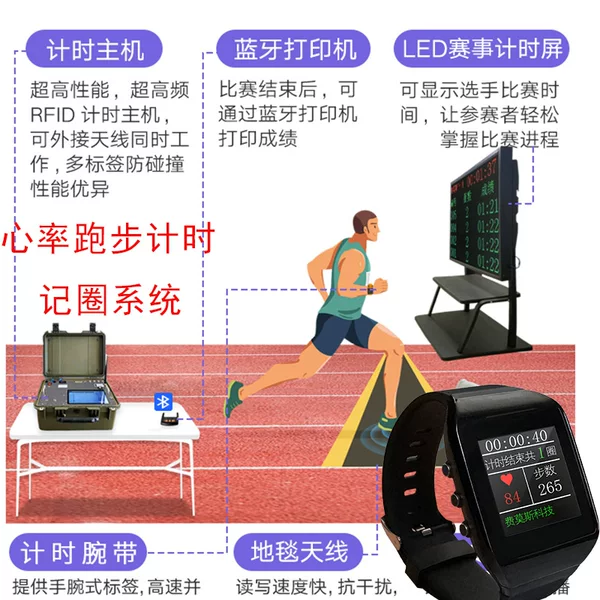 3 Km Assessment System Running Mid-Length Running Testing Instrument and Equipment 3000m Timer Multi-Function Timing