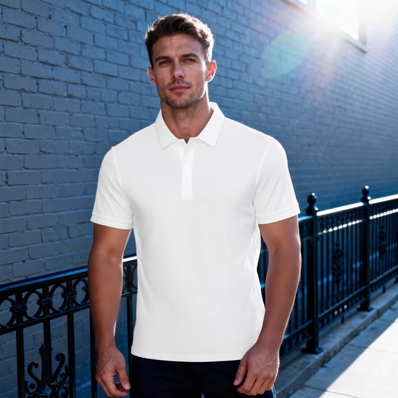2026 New Model Business High-End Men's Clothing Top with Lapel Collar 8688 Asian and European Size Cross-Border Short-Sleeve Polo Shirt (Bulk,