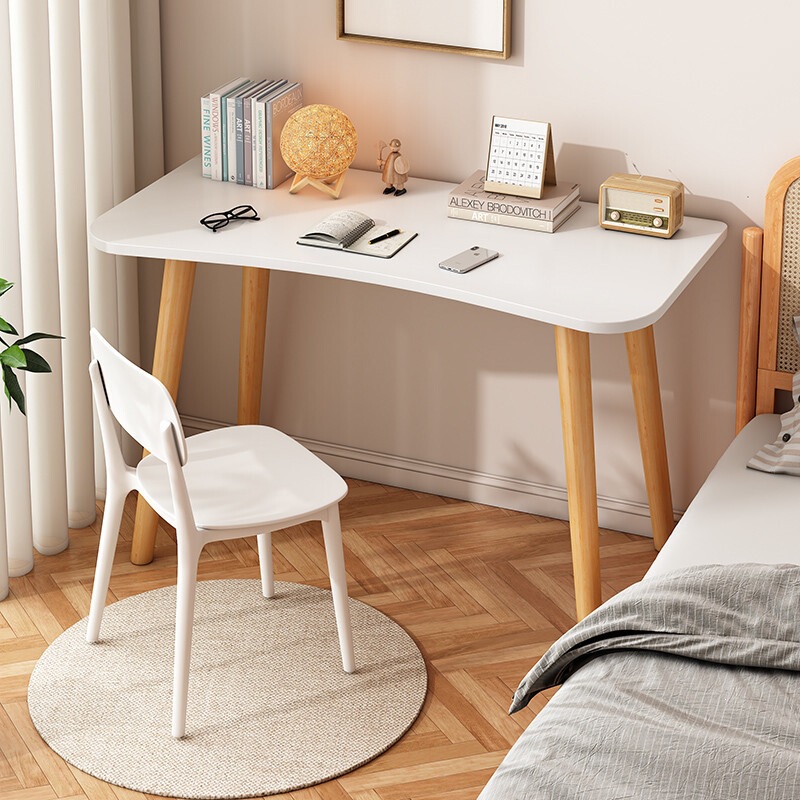 Simple desk, suitable for girls' bedrooms, computer desk, student study desk, writing desk, work desk for rental apartments, and office desk