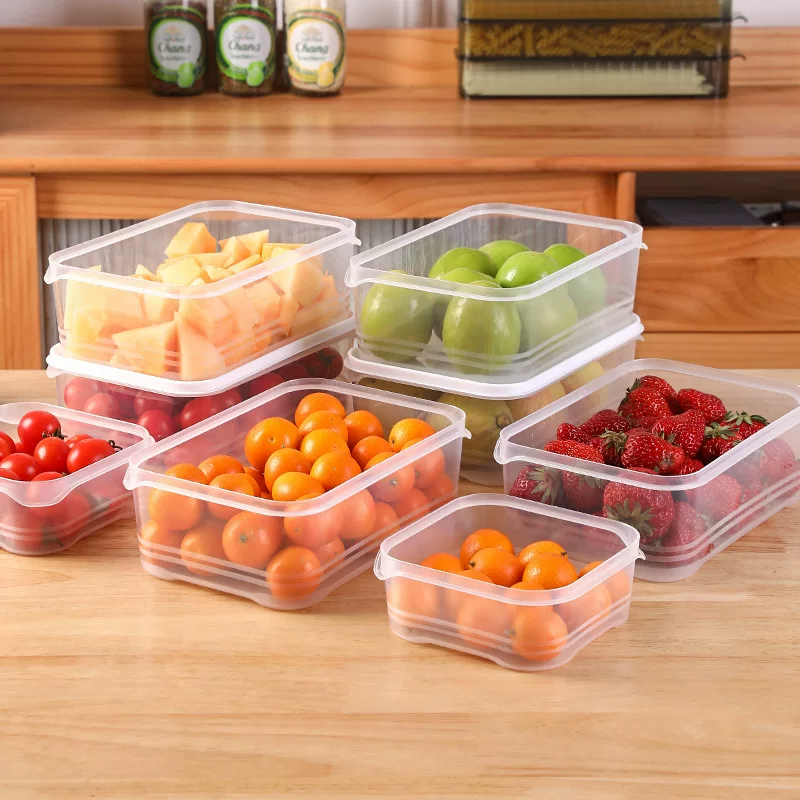 Refrigerator Food Storage Boxes, Food-Grade PP, 350–2000 ml, Stackable Fresh-Keeping