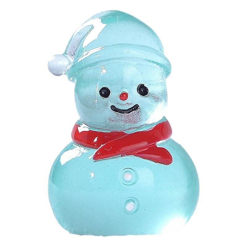 Cross-Border New Product Christmas Cute Luminous Snowman DIY Decoration Accessories Micro Landscape Desktop Ornaments