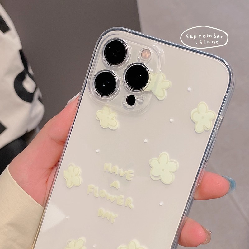 白色小花适用Phone17Air手机壳16pro苹果13防摔15plus跨境14创意X