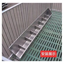 不锈钢猪食槽小猪保育猪用食槽水料槽大猪育肥槽猪用通槽养殖设备
