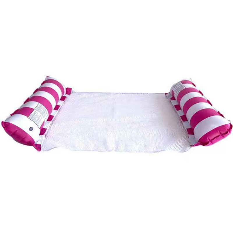 Water Inflatable Floating Row Back Clip Net Stripe Inflatable Floating Row Hanging Net Floating Bed Swimming Supplies Water Recliner Wholesale