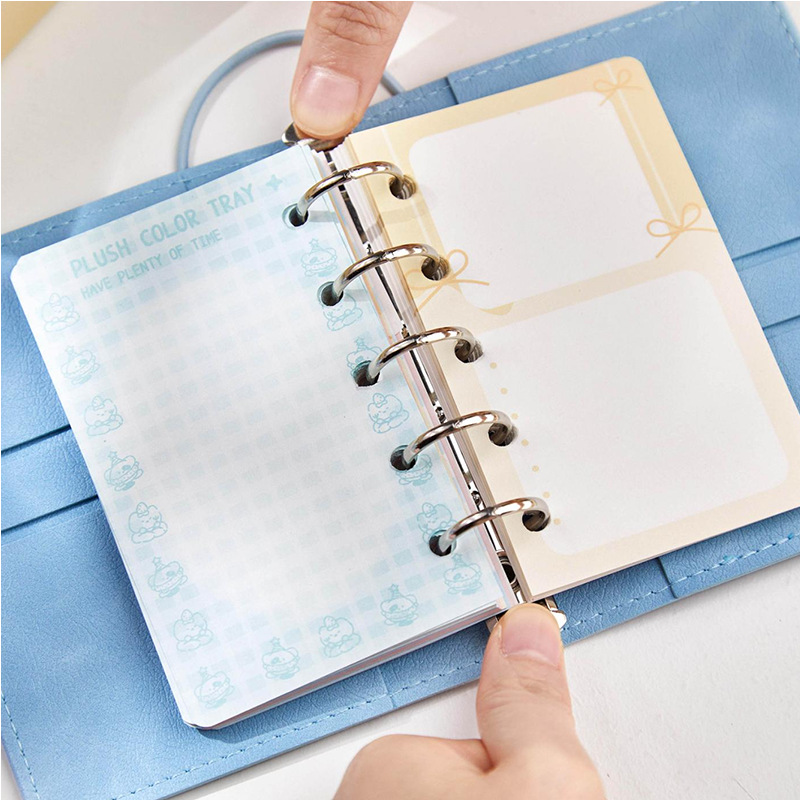 Recoger M5 hojas sueltas libro de cuentas de mano placa de color de felpa patrón de dibujos animados libro de mano decoración de bricolaje libro de pegatinas decorativas