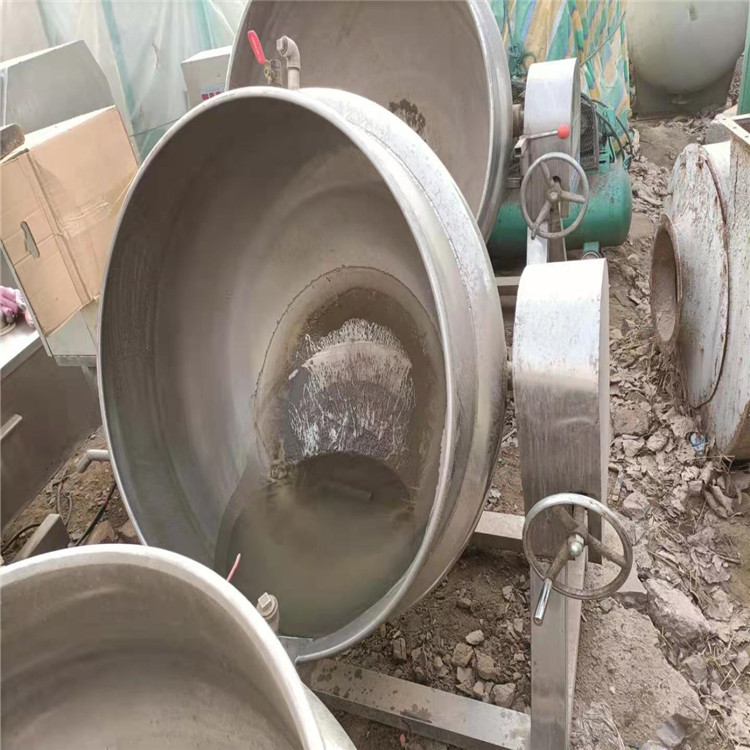 泰升不锈钢夹层锅二手电加热可倾斜搅拌夹层锅二手不锈钢杀菌锅