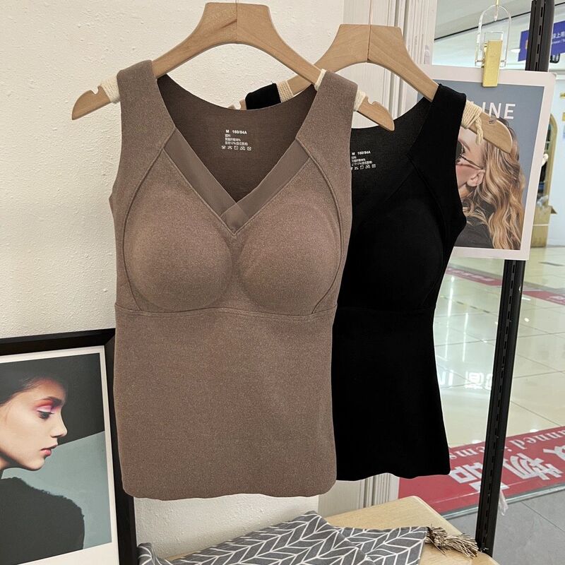 8803 New Autumn and Winter Warm Vest Women's Graphene Winter Wear-free Bra Beautiful Back Fixed Cup Top Warm Clothes 8803 New Autumn and Winter Warm Vest Women's Graphene Winter Wear-free Bra Beautiful Back Fixed Cup Top Warm Clothes