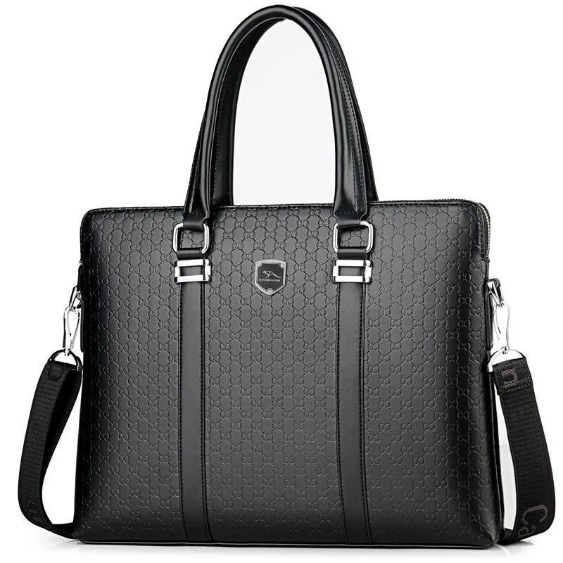 Factory direct supply men's handbag briefcase crossbody bag business shoulder bag computer cowhide bag file bag men's trendy