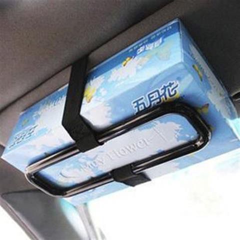 汽車紙巾盒 掛式 車用紙巾夾 紙巾盒框架 車載遮陽板紙巾架紙巾框