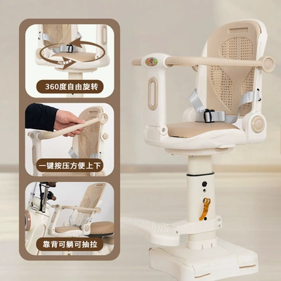 Electric Car Child Seat Electric car child seat - light-brown-color-music-style-sit-and-lie-down-rotate