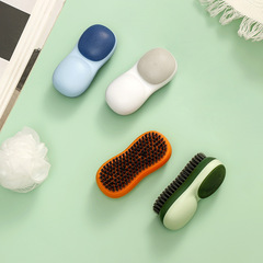 Creative contrasting color laundry brush double-sided bristle multifunctional soft rubber underwear cleaning brush artifact shoe brush soft bristle laundry brush