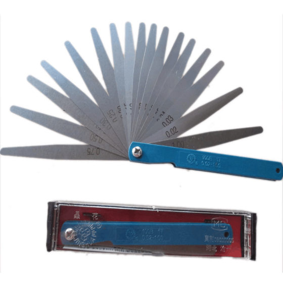 Crystal flower feeler 0.02-1.0mm valve clearance feeler high precision clearance ruler 14 17 20 set