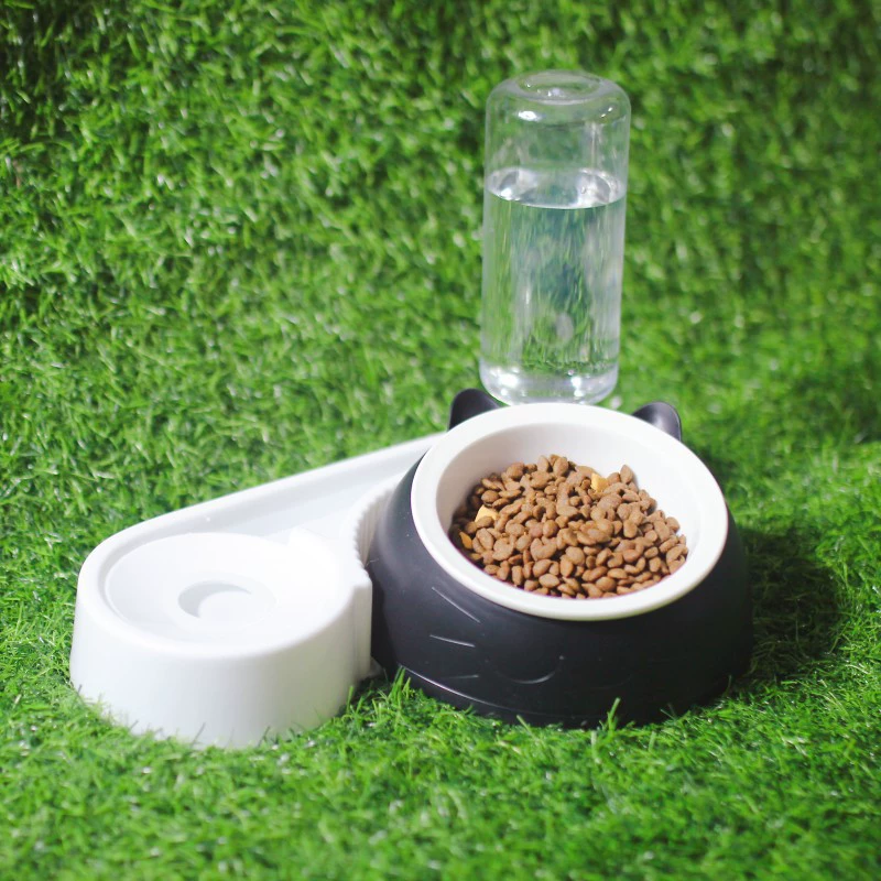 Кошачья чаша керамическая двойная чаша автоматическая питьевая вода для собак тазик для риса Тедди Питьевая вода для собак Кормушка для собак Кормушка для кошек