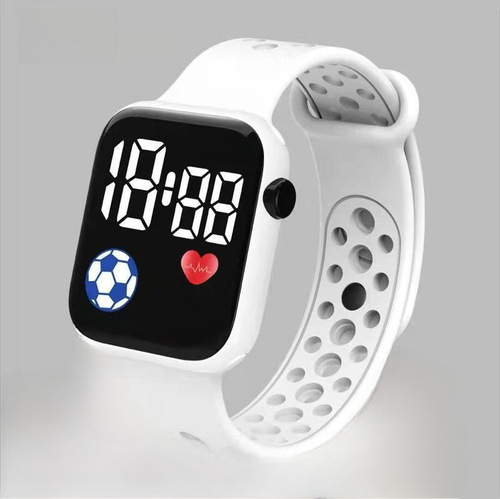 New LED Electronic Watch C1-2 Football Model Square Apple Waterproof Digital Sports Student LED Electronic Watch