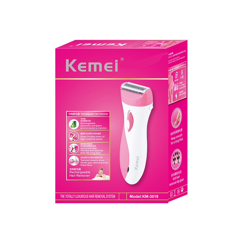 Kemei instrumento de depilación KM-3018 transfronteriza máquina de afeitar de las mujeres máquina de afeitar de cuerpo completo Dispositivo de depilación image 7