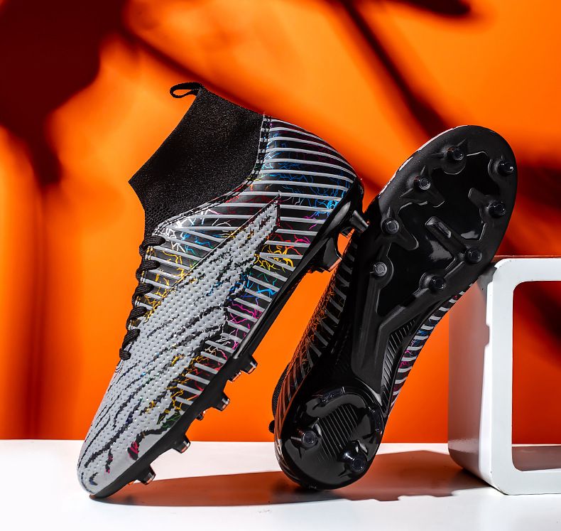 Football High Top 2024 Autumn New Camo Boys' Professional Training Long Broken Nail Large Sports Shoes_voghion.com