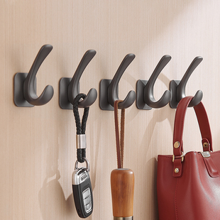 Ft Grey Punch-Free Clothes Hanging Hook Door Entrance Hook Wall Hanging Wall Single Entry Coat Hook Rack Wardrobe