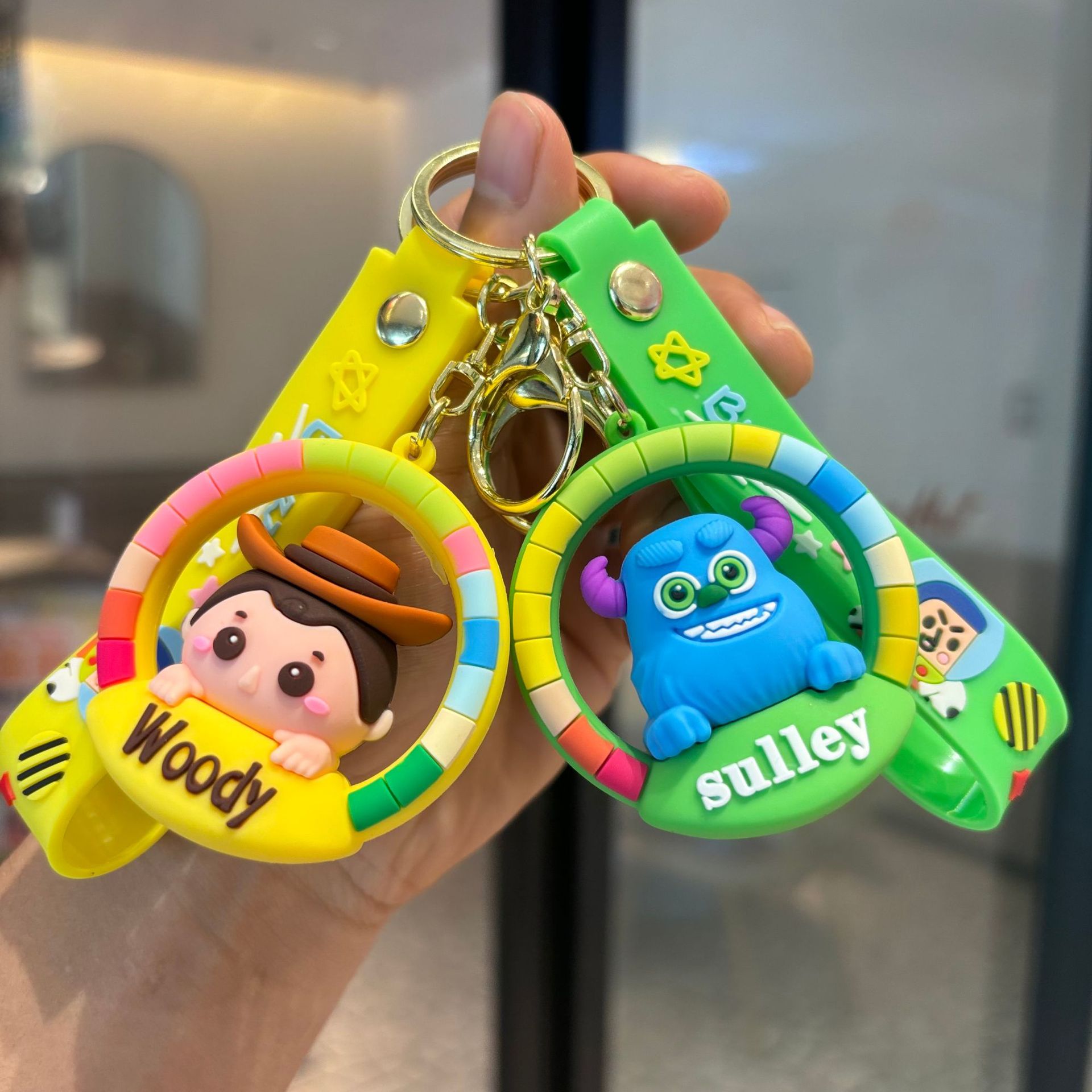 Buzz Lightyear Keychain PVC Puppet Colgante Jugues Total Movilización Keychain Baby Grab Keychain Regalos