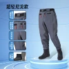 【3D waist pants double pockets】Ultra-light nylon-grey