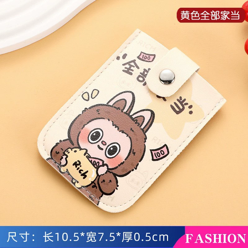 Card holder retro small ultra-thin cartoon design, compact multi-pattern card wallet