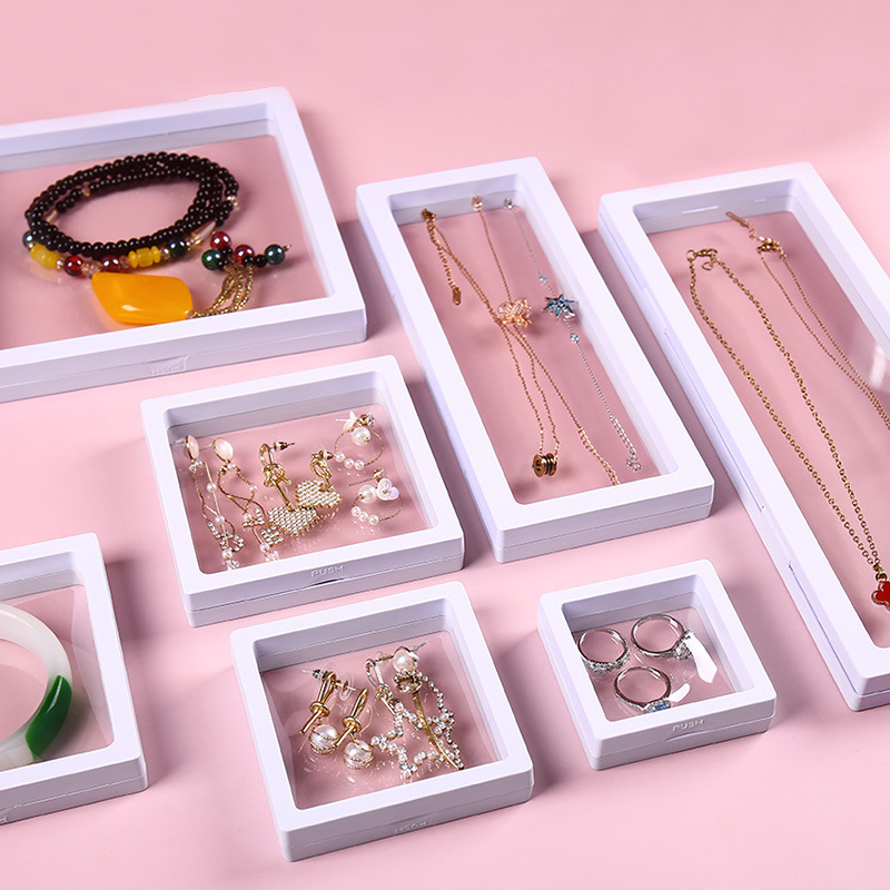 Pe Film Suspension Box Jewelry Box Anti-Oxidation Jewelry Box Ring Necklace Jewelry Storage Wearable Nail Jewelry Display Box