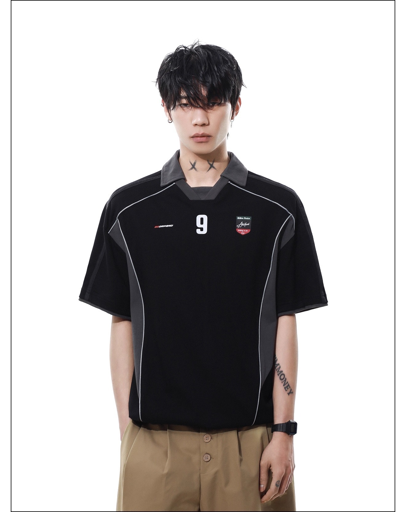 American College-style Letter Print Short-sleeve T-shirt For Men And Women, Summer Street Style Loose Casual Polo Shirt_viptrois.com