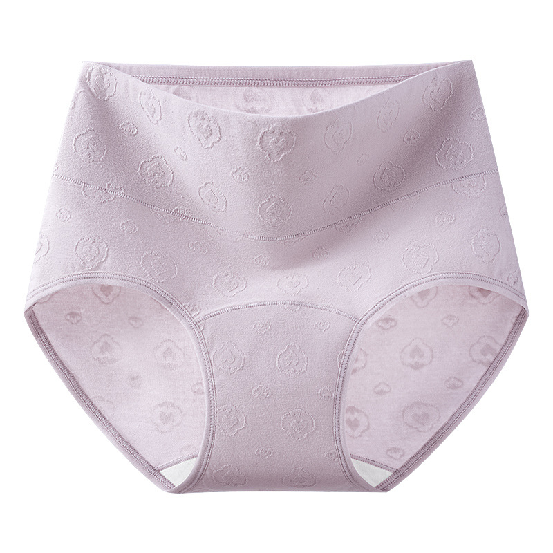 Algodón puro mujer cintura alta gran tamaño algodón puro entrepierna larga algodón puro entrepierna antibacteriano grasa MM madre ropa interior de talla grande refrescante