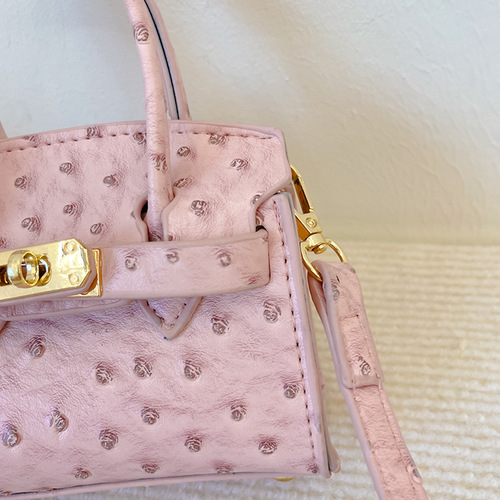 Textured children's small bags women's bags 2024 popular new European and American niche Kelly bags fashionable spring and summer crossbody bags