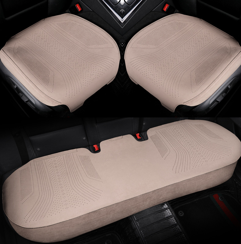 2025 New Rams Suede Car Seat Cushion Four-Season Multi-Piece Set