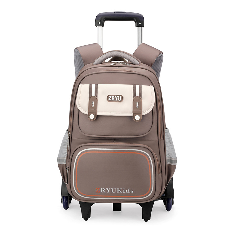 Mochila de pescado natural para estudiantes de primaria 1 - 3 - 6 grados mochila escolar doble uso seis ruedas escaleras al por mayor