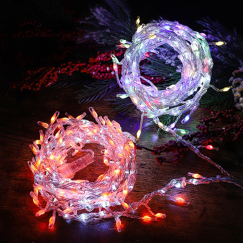 LED cable de cobre decoración de lámpara impermeable lámpara de perlas de color de cadena de lámpara de decoración de Navidad atmósfera de vacaciones decoración de luces de color creativas