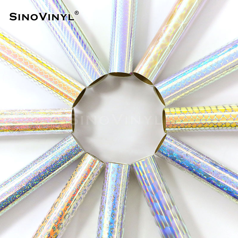 Xinlang Arco Iris patrón de grabado láser película de pared pegatinas decorativas de colores patrón de fibra de carbono adhesivo pegatinas instantáneas image 5