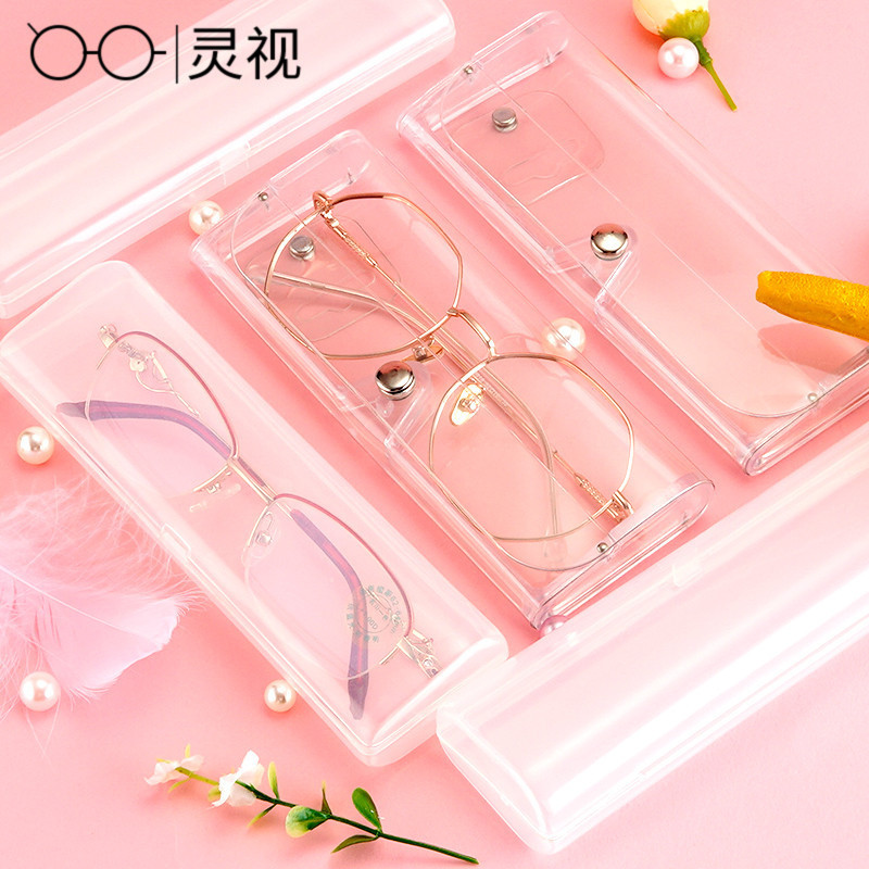 Transparent Glasses Case Ultra Lightweight Pressure Resistant Plastic Glasses Box Men's and Women's Personalized Simple Small Fresh Presbydering Glasses Storage Box Transparent Glasses Case Ultra Lightweight Pressure Resistant Plastic Glasses Box Men's and Women's Personalized Simple Small Fresh Presbydering Glasses Storage Box