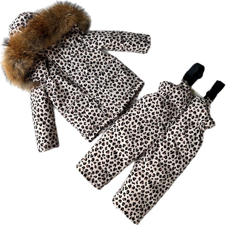 New Foreign Trade Cross-Border Children's down Jacket for Toddlers and Young Children, Thickened European and American Winter Coat with Detachable Hood
