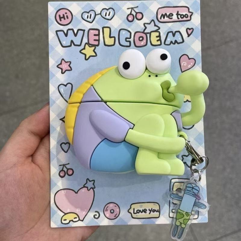 Creative Airpodspro3 Ugly Fish Earphone Protective Cover Silicone Cute and Suitable for Apple 3/4 Generation Wireless Bluetooth Case
