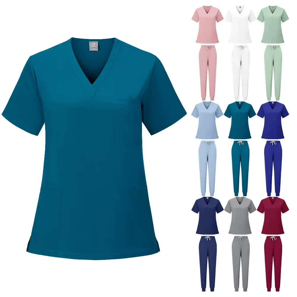 Новое средство для мытья рук для мужчин и женщин с быстрым сухим коротким рукавом хирургическое платье стоматологическая медсестра рабочая одежда для домашних животных