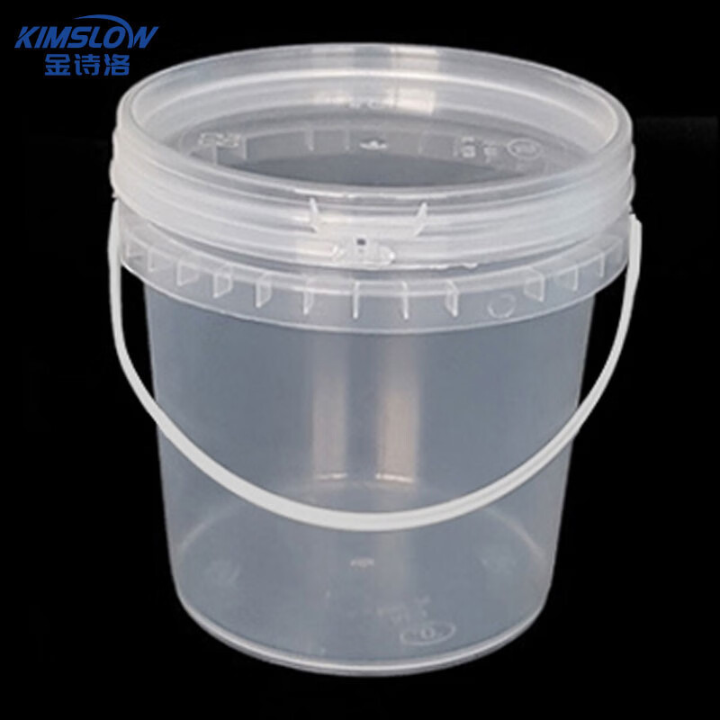 金诗洛 K6041 透明塑料桶 密封带盖小水桶包装桶龙虾打包桶 包装
