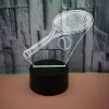 Colorful racket for badminton, creative touch LED table lamp, new collection, 3D, remote control