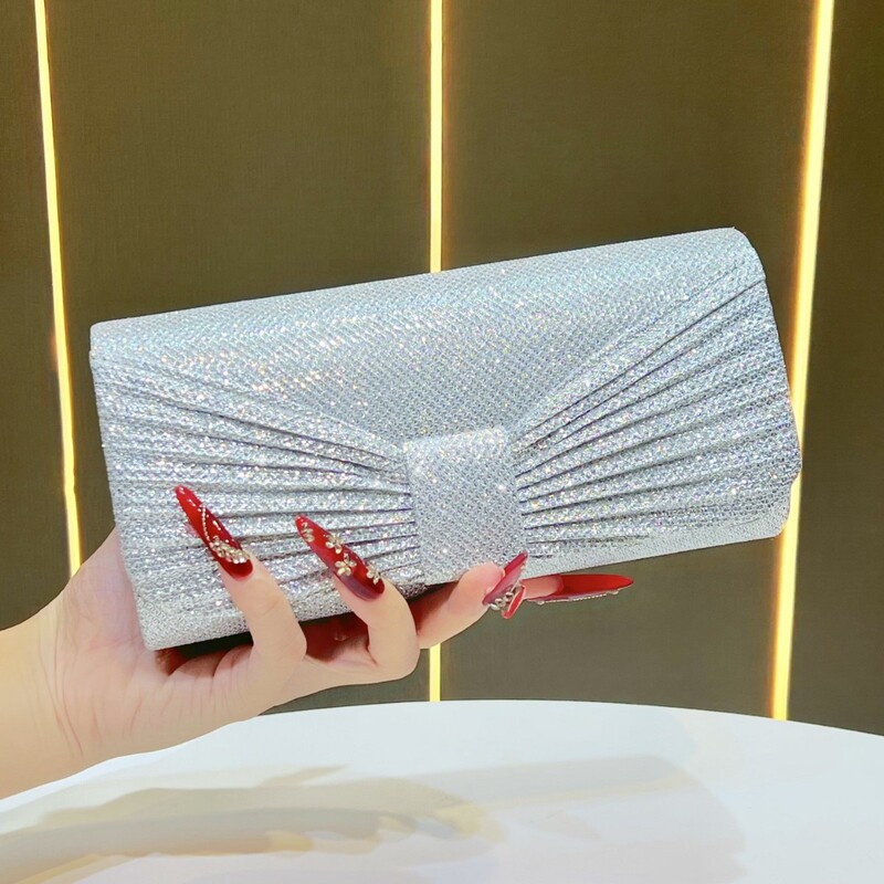 New Fashion Banquet Bag Shiny Clutch Bag Ladies Chain Crossbody Shoulder Mini Bag Celebrity Dress Cheongsam Bag