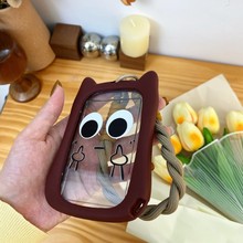 卡通学生校园饭卡套带手绳可爱工作牌证件保护套公交地铁门禁卡套