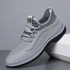 Men's 2023 Spring and Summer New Breathable Casual Shoes, Large Men's Comfortable Matchable Mesh One-Piece Casual Shoes