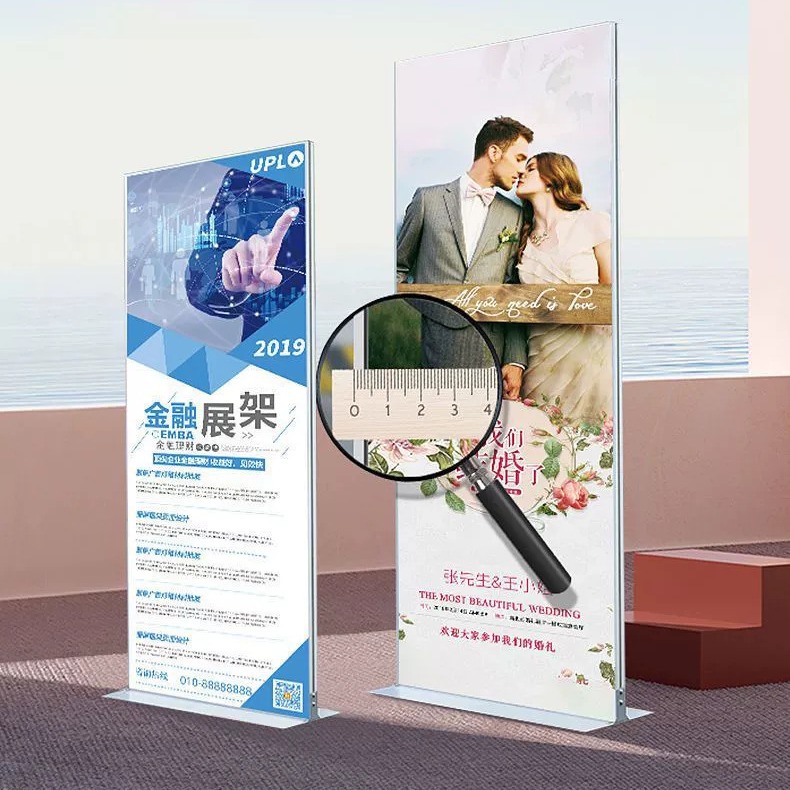 Liping soporte de exhibición vertical al aire libre a prueba de viento cartelera cartel soporte de exhibición 80*180 aleación de aluminio de pie