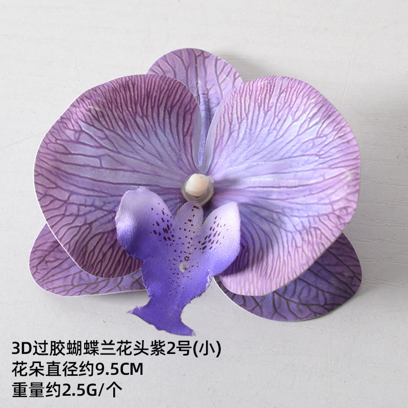 Simulación de flores falsas flores púrpura estilo Monet material DIY para la boda flor de broche flor flor flor flor de decoración diseño de guirnaldas
