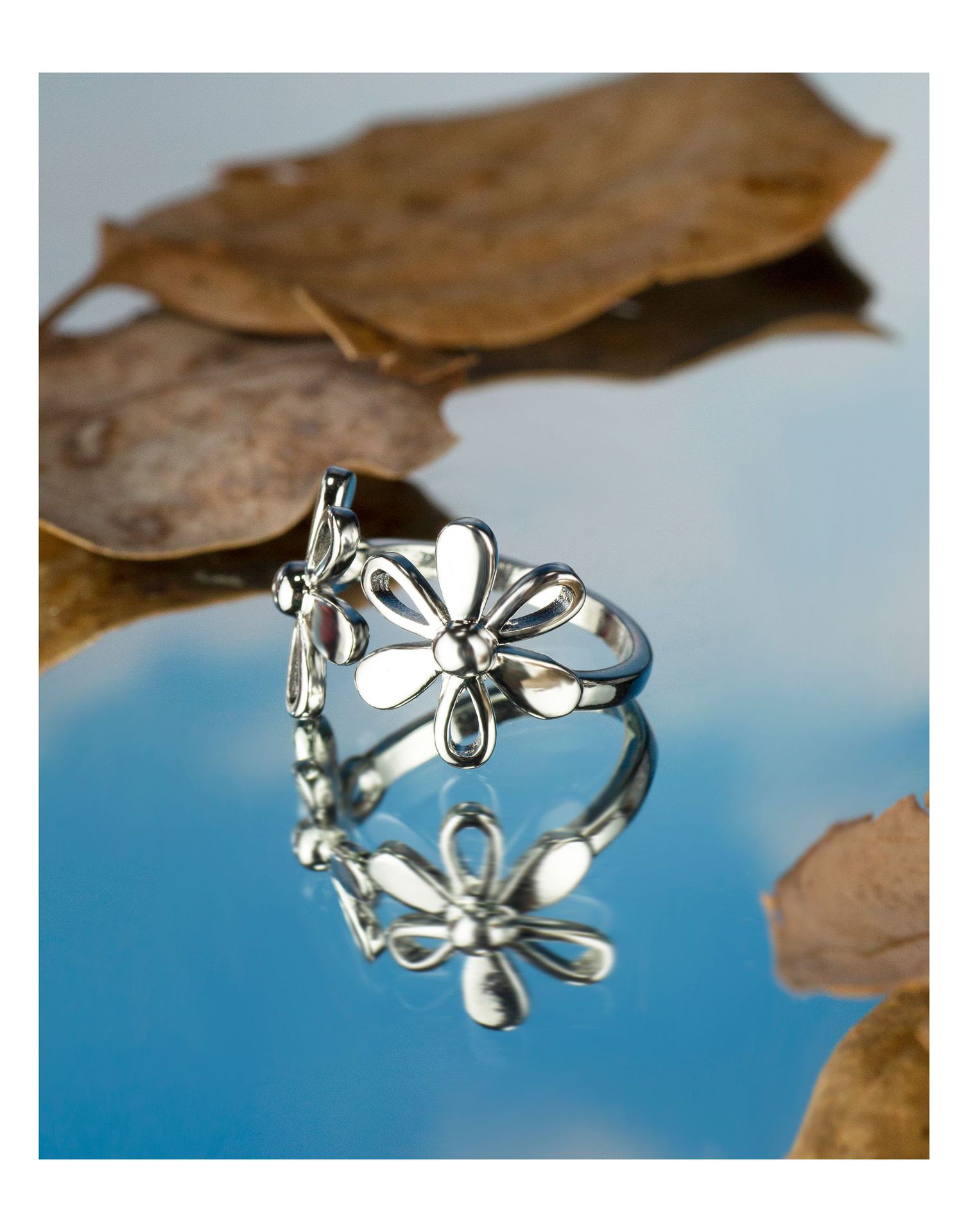 Fashion Flower Copper Plating Rings 1 Piece