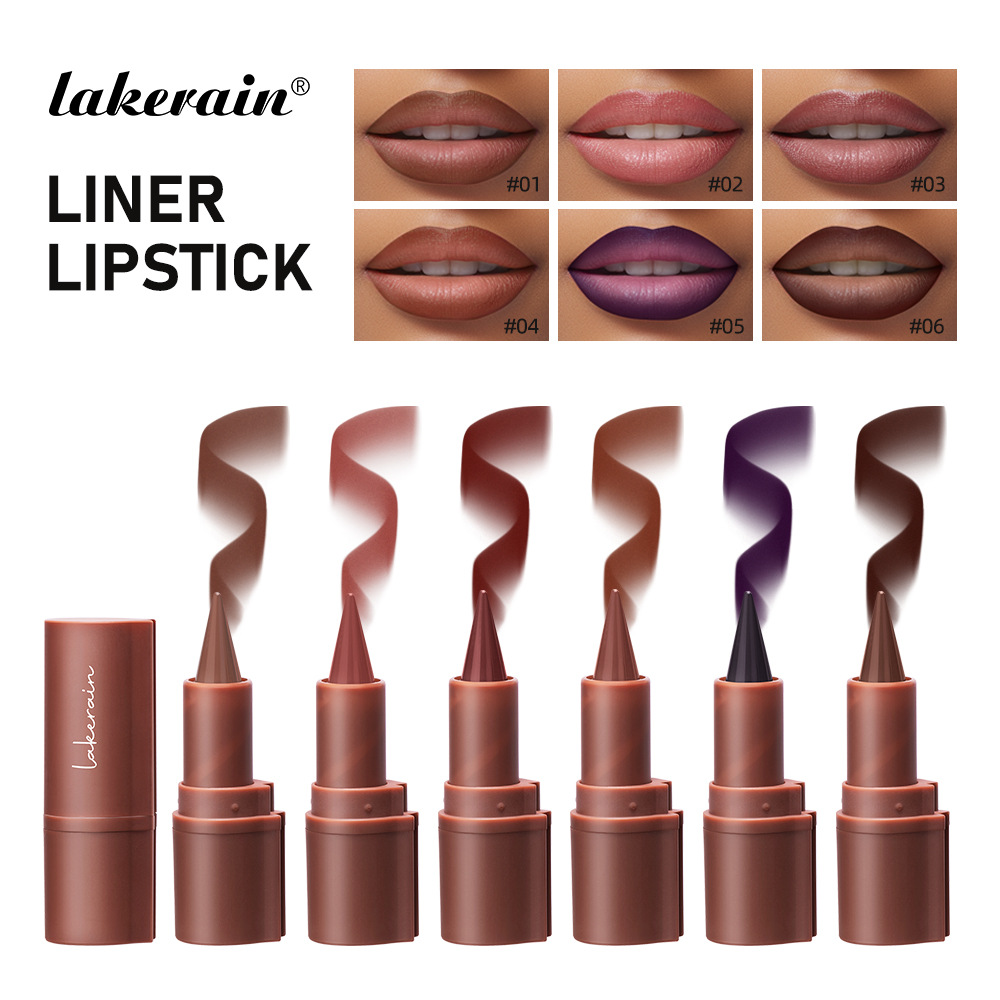 Cross-border Lakerain gradient lip liner, matte non-stick cup pointed lipstick lip liner in stock