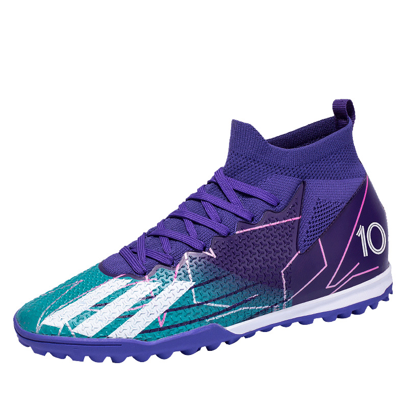 Transfronterizo zapatos de fútbol de uñas rotas de largo alto-Top Plus tamaño cómodo transpirable césped artificial suave absorción de choque moda hombres y mujeres de entrenamiento