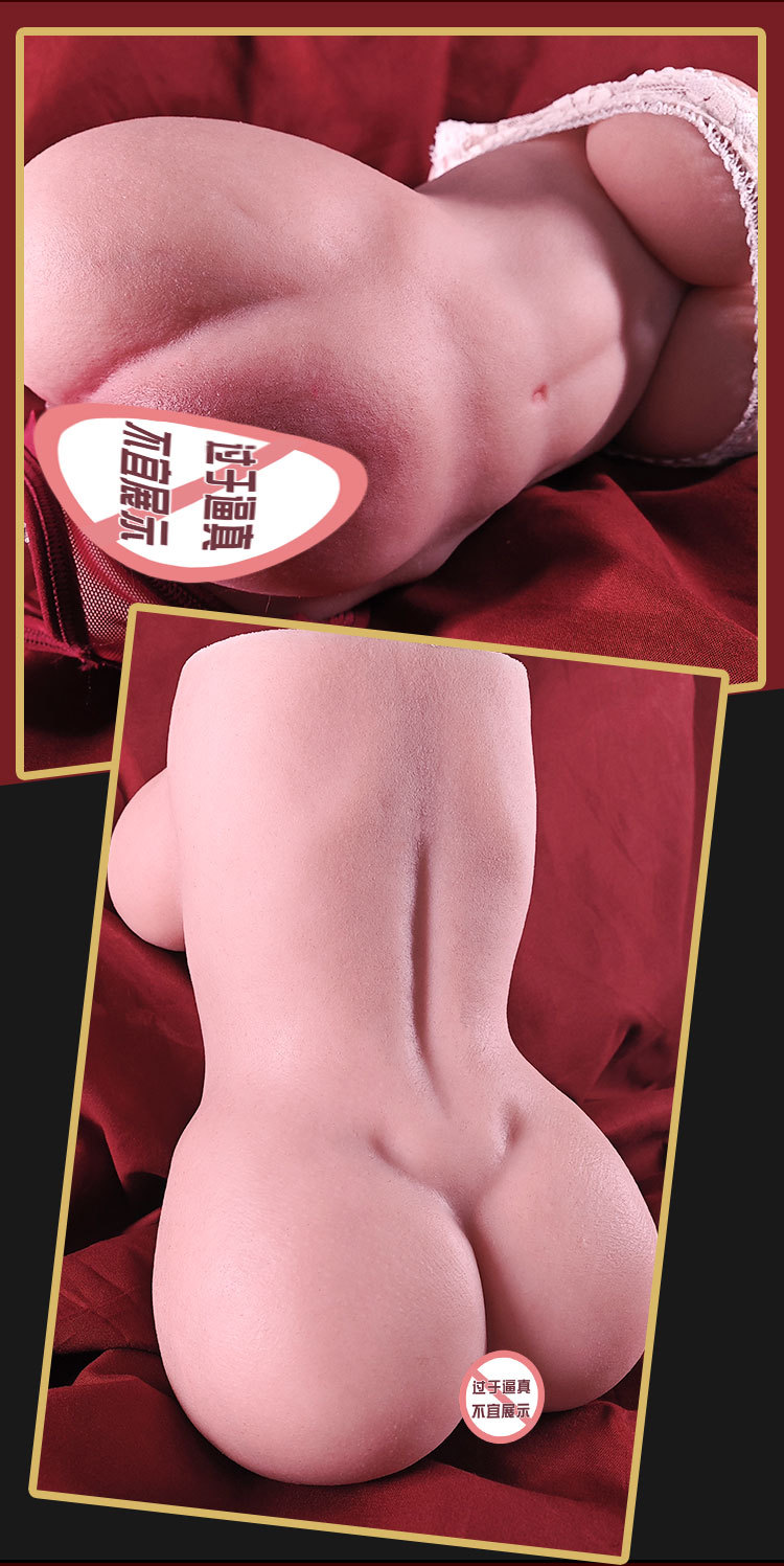 Jiuai Silicone Mold Male Masturbator, Vibrating Half-Body Hip Toy, Skin Tone — detail image 14
