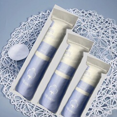Cross-border exclusive beauty makeup remover cotton pure cotton AB double-sided three-layer thick round disposable facial cotton for wholesale distribution