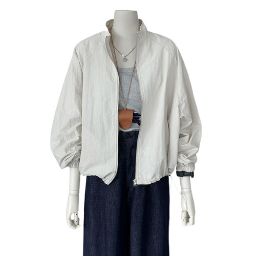 Korean sun protection clothing for women, thin popular style jackets, casual jackets, spring and summer outdoor casual versatile sports jackets for women